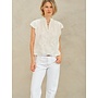 LILIA EMB S/S top ecru
