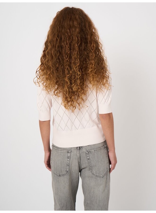 Cotton polo top gloss