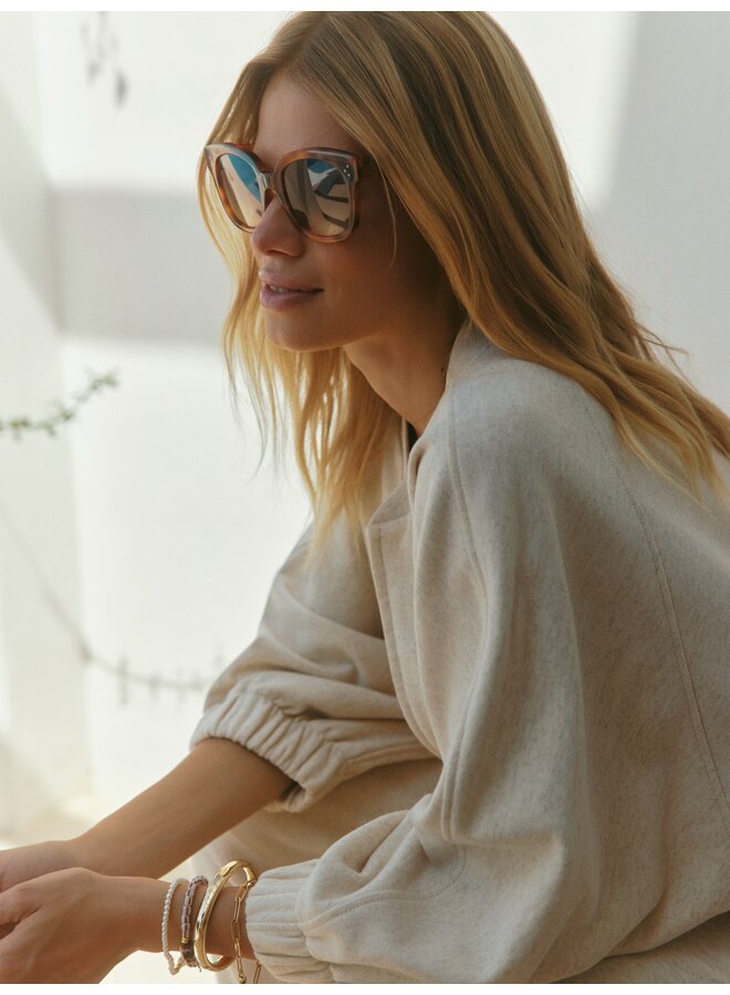 FLORA cardigan sand melange