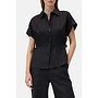 Linen waisted shirt black