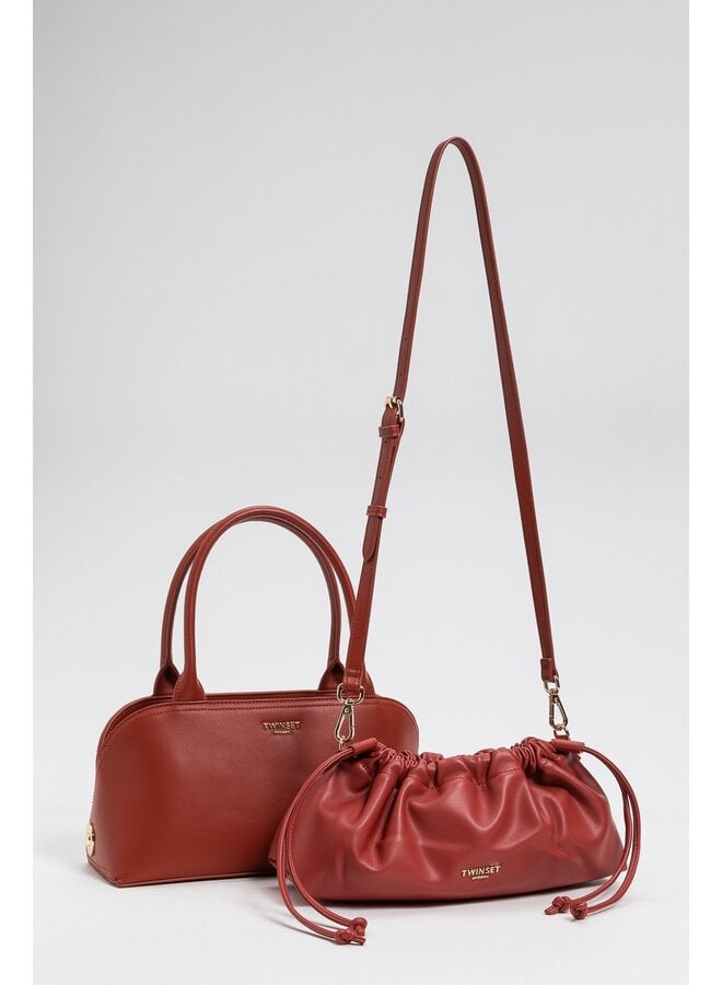 Bowler bag with clutch Brown Henna