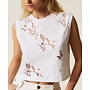 T-shirt with broderie anglaise embroidery White