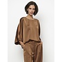 Flowing satin top RISETTE Mocha Mousse