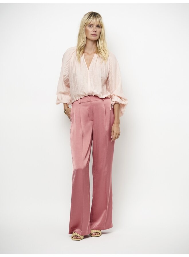 Satin smart pants JULES Coral Blush