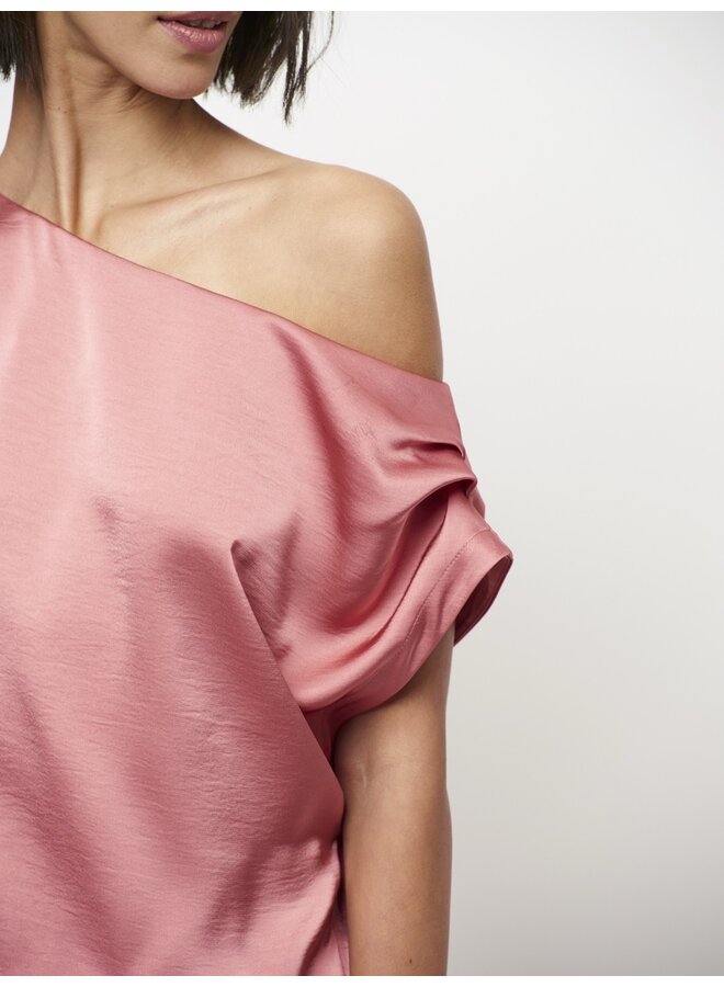 Off-shoulder dress EPIC Coral Blush