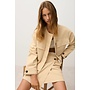 Cropped utility jacket camel beige