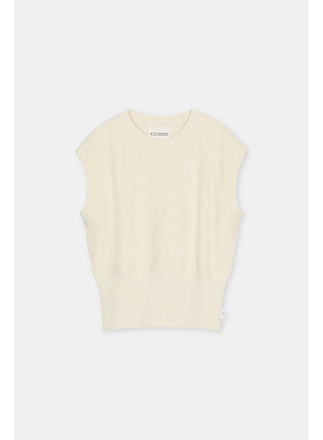 Waisted crewneck witherit beige