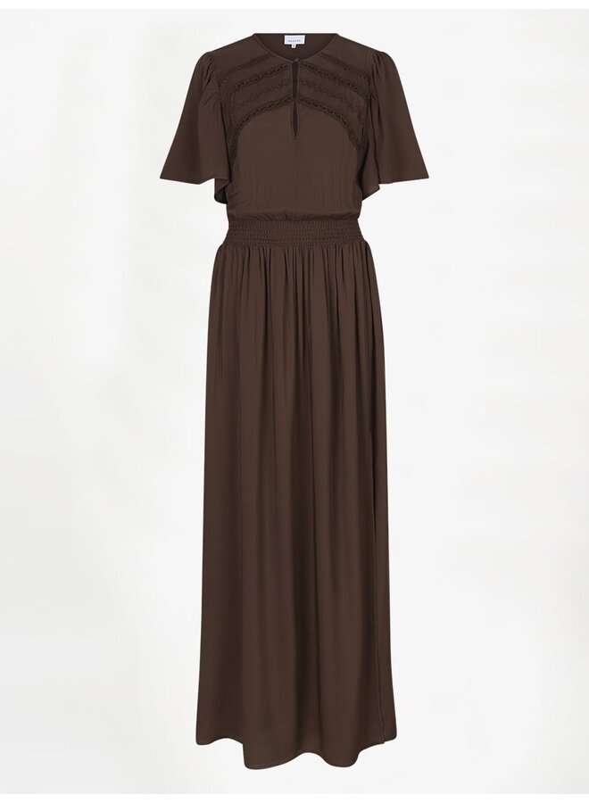 Geroux boho maxi dress Chocolate Brown