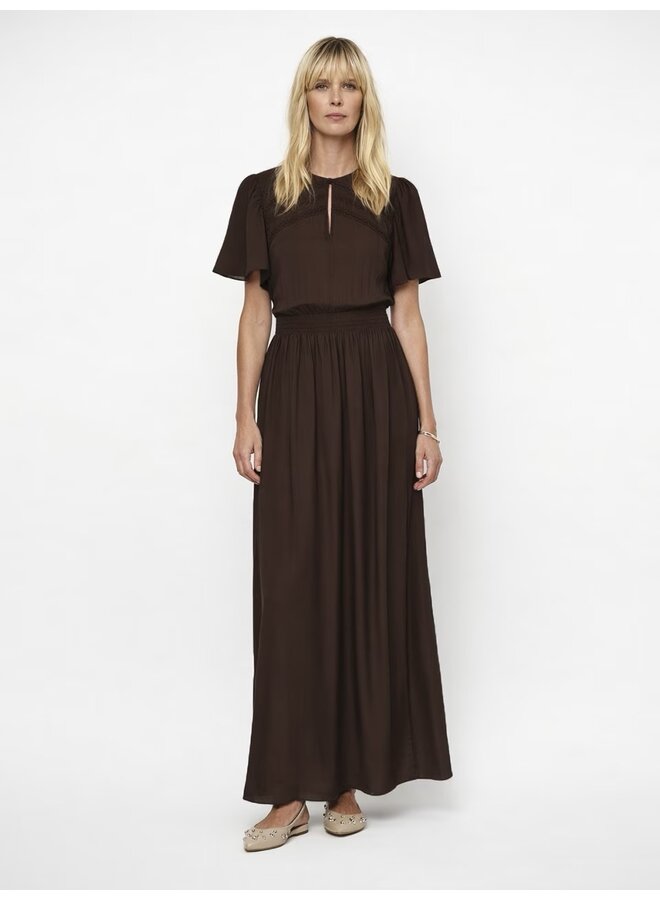 Geroux boho maxi dress Chocolate Brown