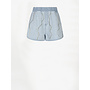 NERIDA embellished denim shorts light blue