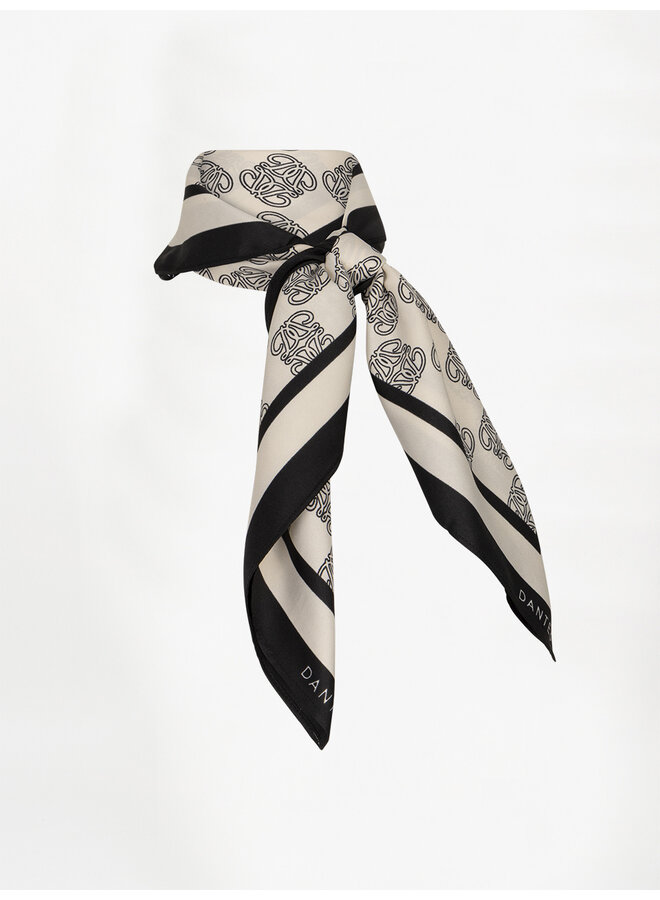 MONOGRAM chain scarf Black/White