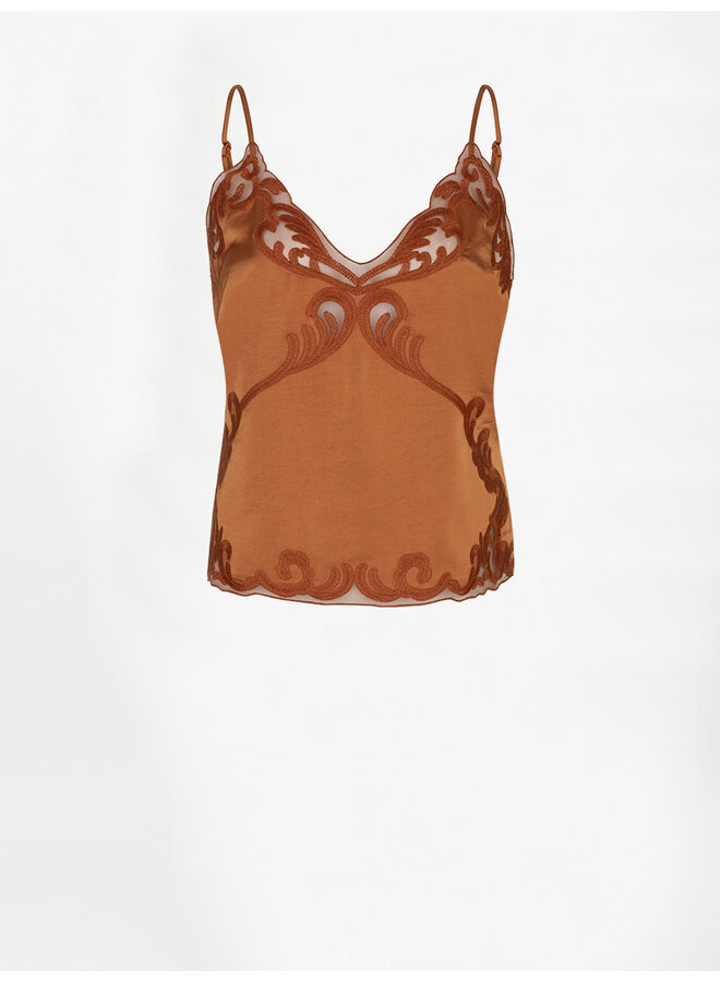 LIGNE lace camisole top Sunset Orange