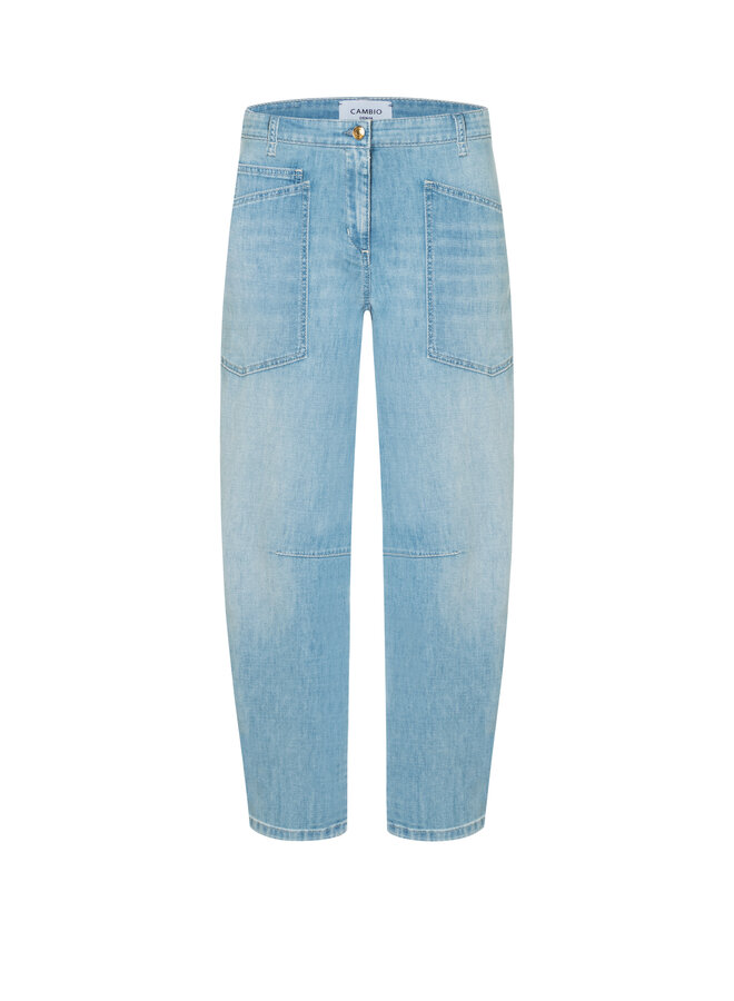 OCEAN blue denim sunny bleached