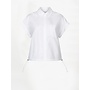 ECLAT cap-sleeve shirt white