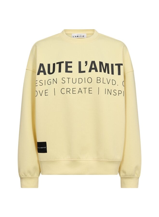 Studio Logo Sweat Pale Yellow