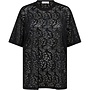 Summer Lace Loose Tee Black
