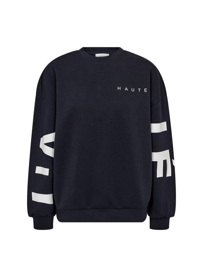 Maxi Split Logo Sweat navy