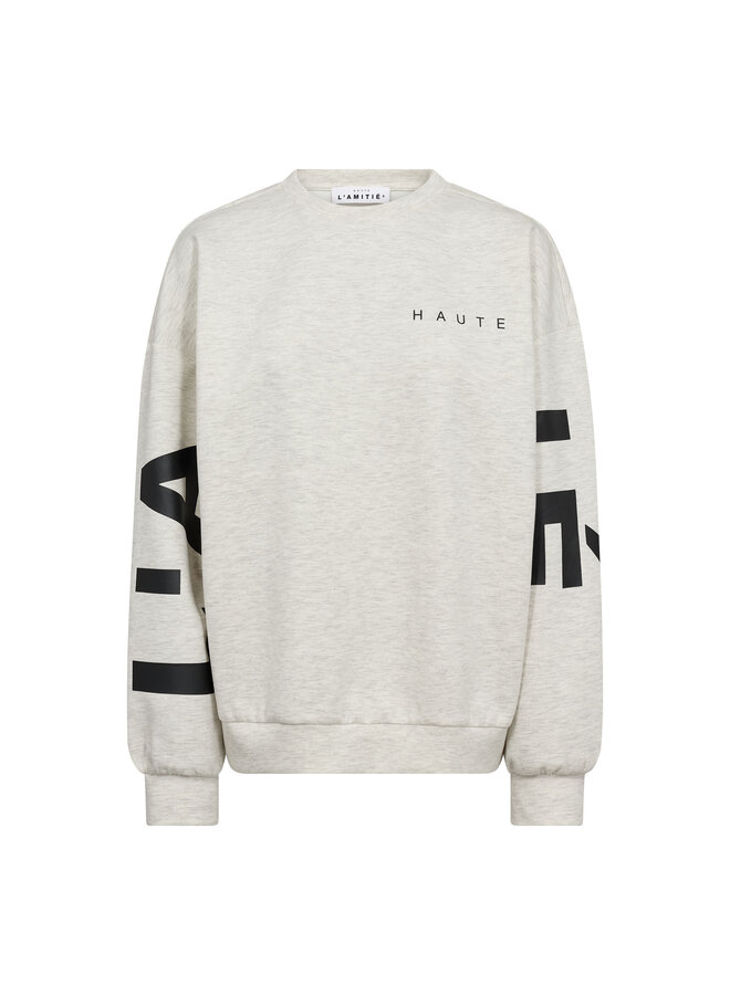 Maxi Split Logo Sweat pearl melange