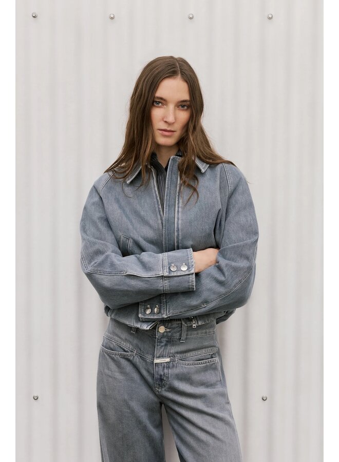 Denim Raglan Blouson Mid grey