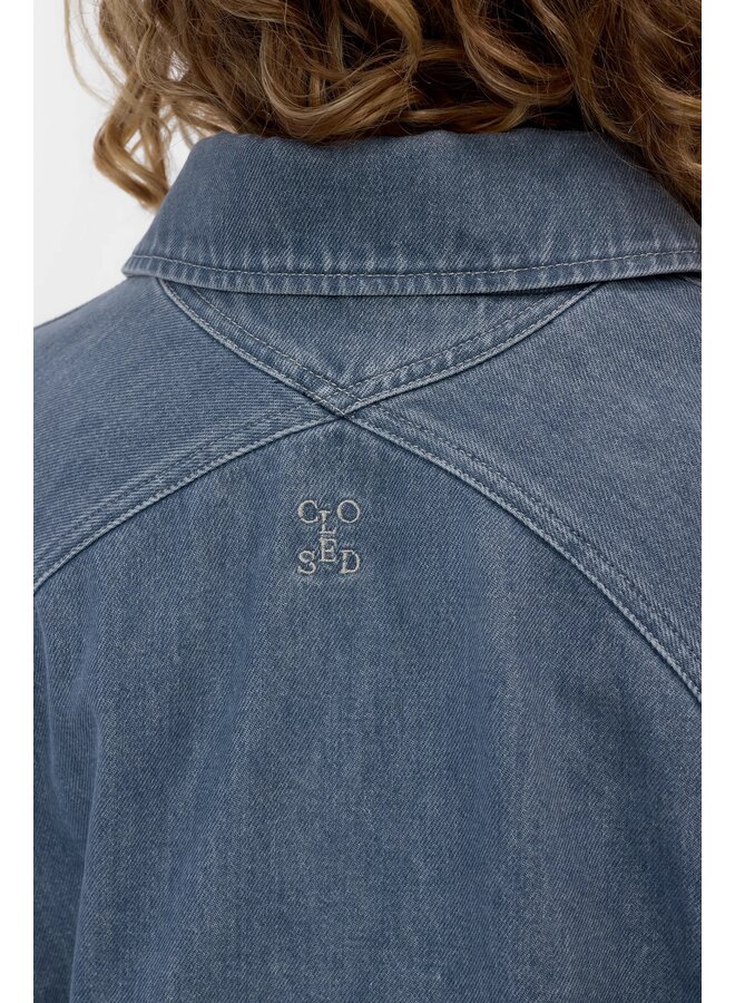 Denim Raglan Blouson Mid grey