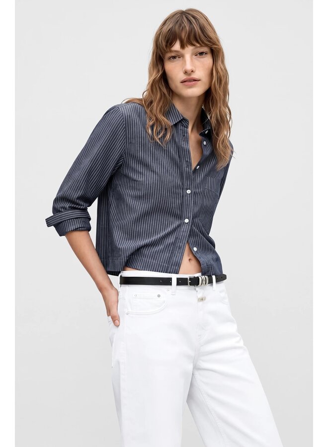 Cropped Classic Shirt Dark night
