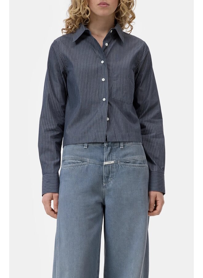 Cropped Classic Shirt Dark night