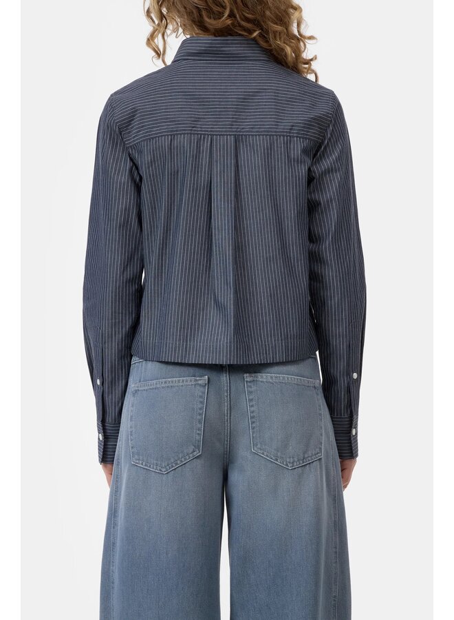 Cropped Classic Shirt Dark night