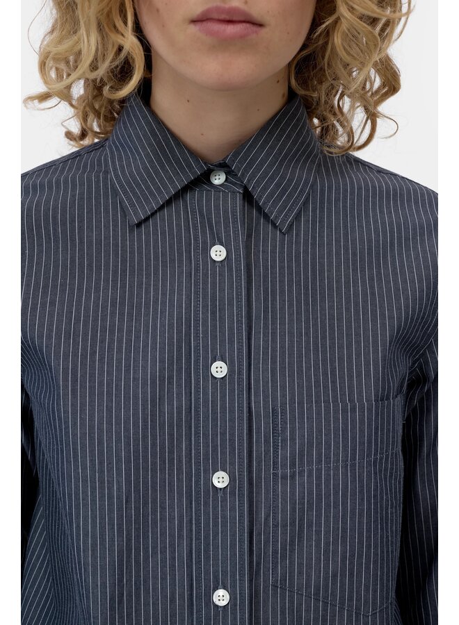 Cropped Classic Shirt Dark night