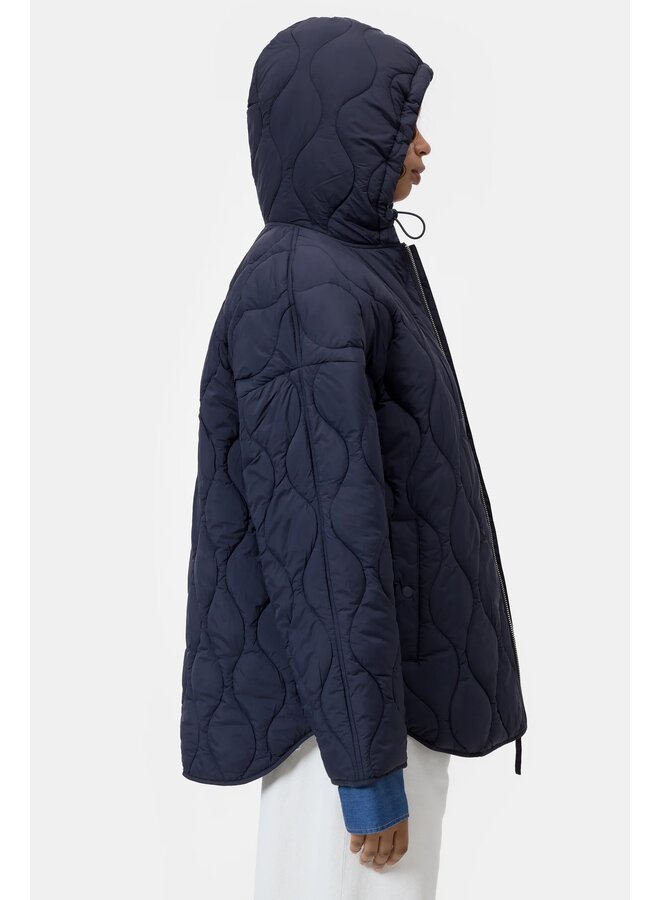 Quilted Hooded Jacket Dark night
