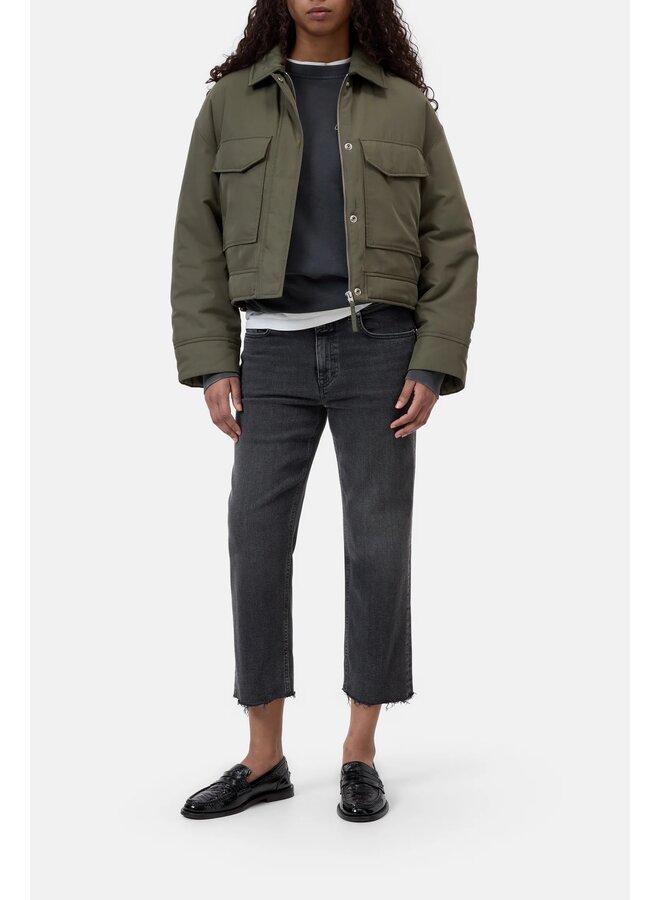 Cropped Bomber Cypress green