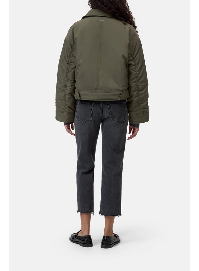Cropped Bomber Cypress green