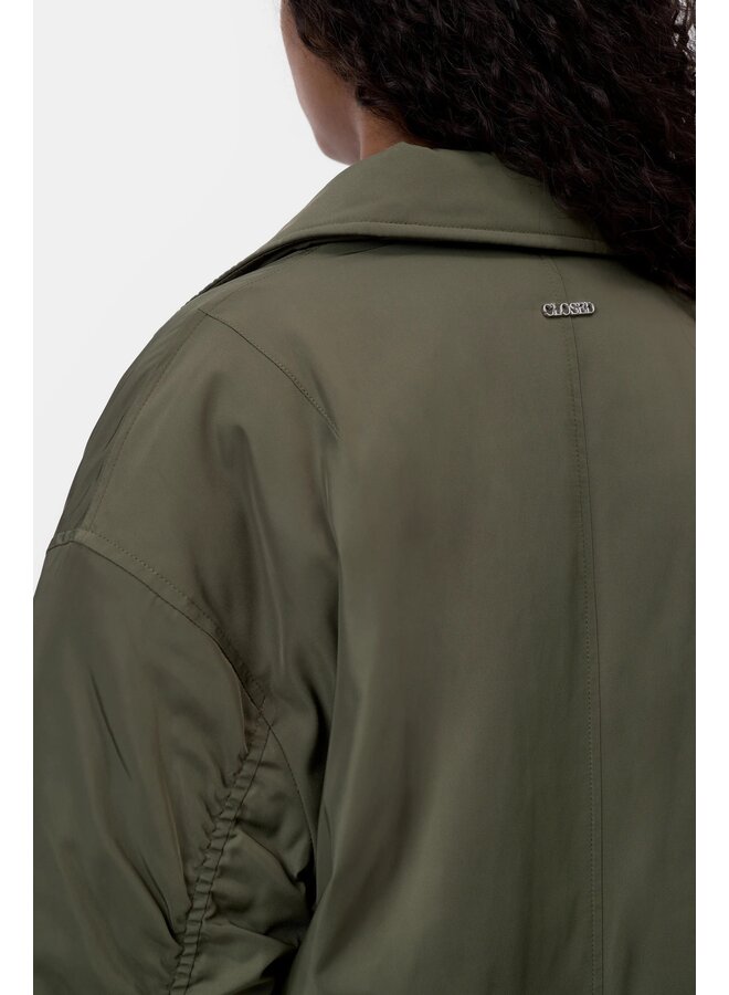 Cropped Bomber Cypress green
