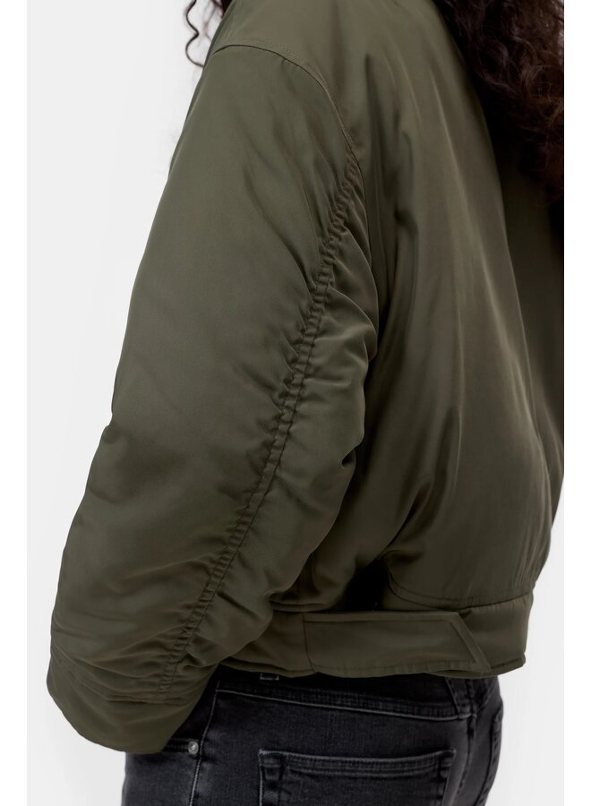 Cropped Bomber Cypress green