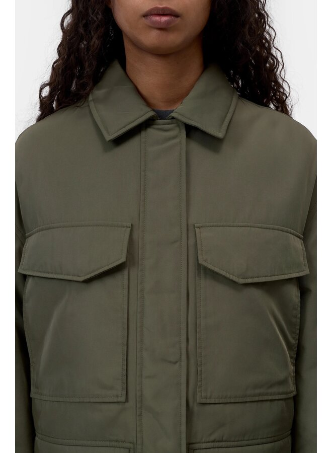 Cropped Bomber Cypress green