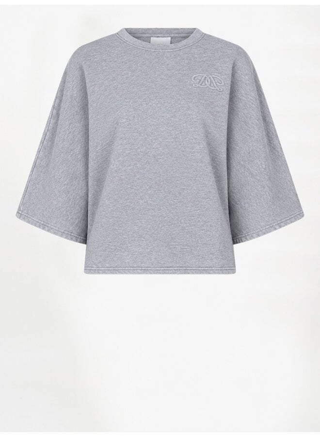 DEVON batwing sweat Heather Grey
