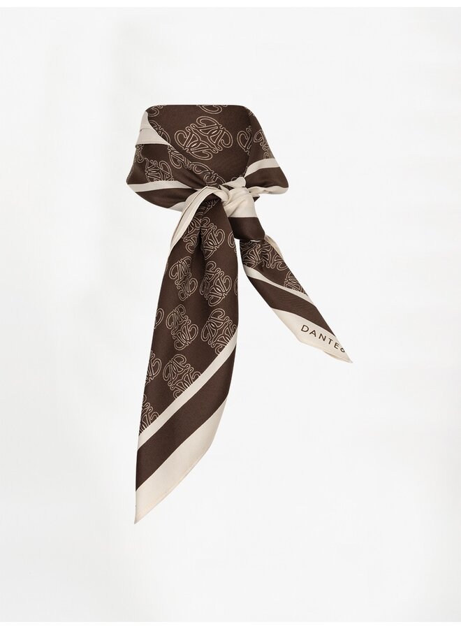 MONOGRAM chain scarf Chocolate Brown