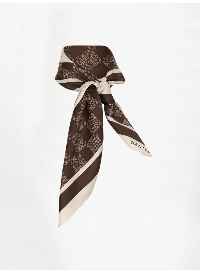 MONOGRAM chain scarf Chocolate Brown