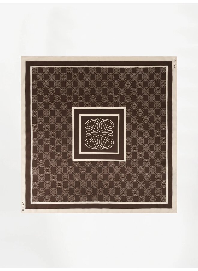 MONOGRAM chain scarf Chocolate Brown