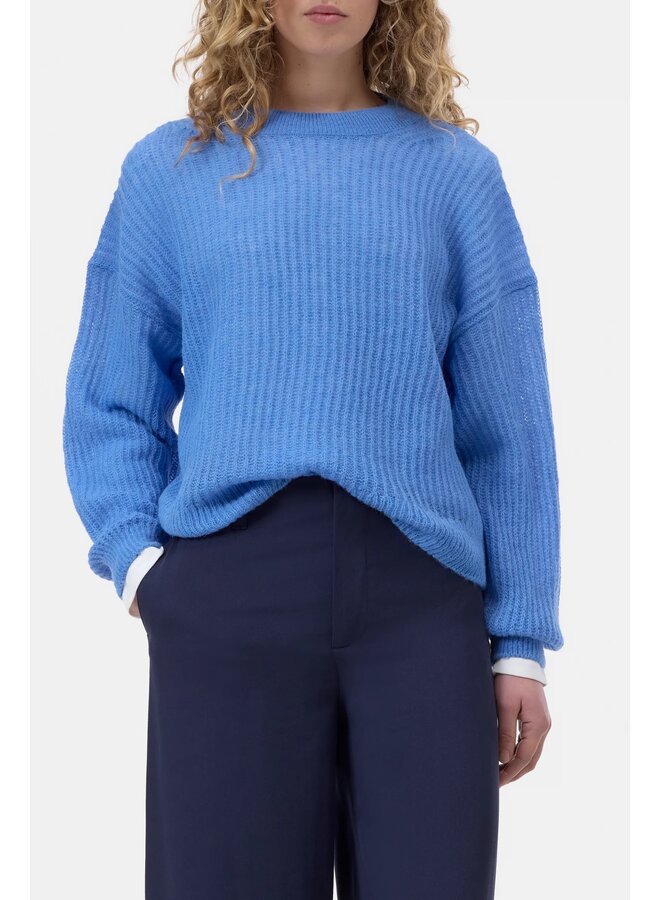 Crew Neck Long Sleeve Moonleaf blue