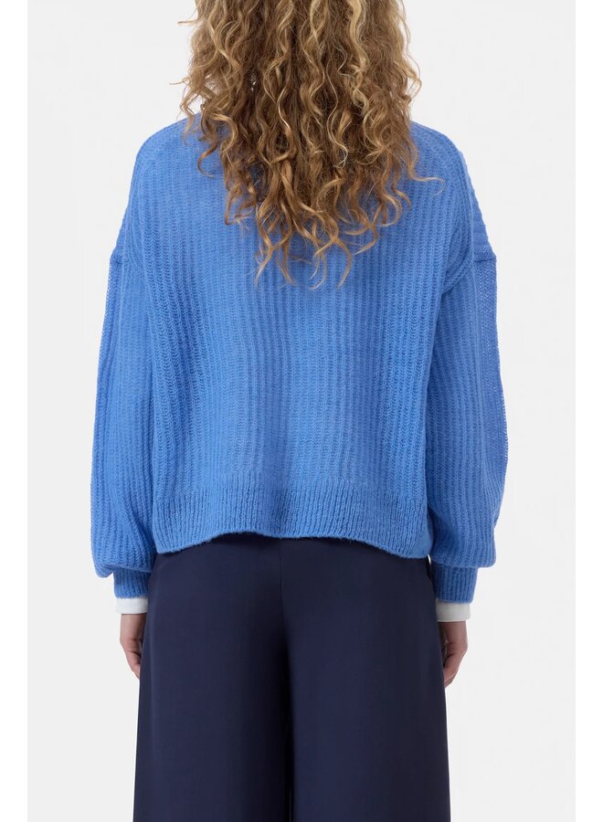 Crew Neck Long Sleeve Moonleaf blue