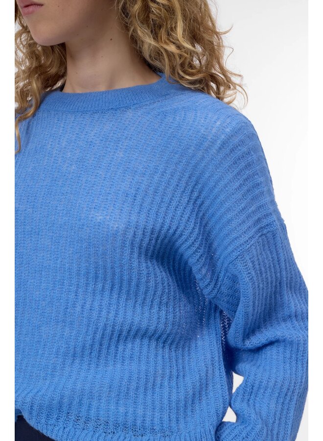 Crew Neck Long Sleeve Moonleaf blue
