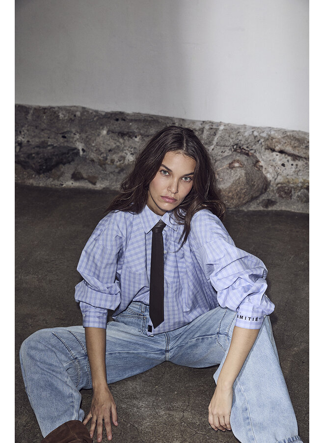 Sophie Check Shirt Pale Blue