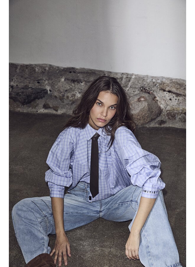 Sophie Check Shirt Pale Blue