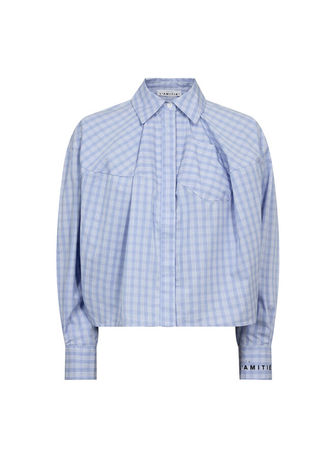 Sophie Check Shirt Pale Blue