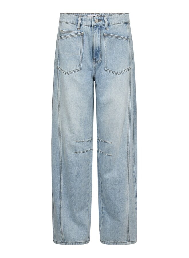Barrel Front Pocket Tall Jeans bleached denim