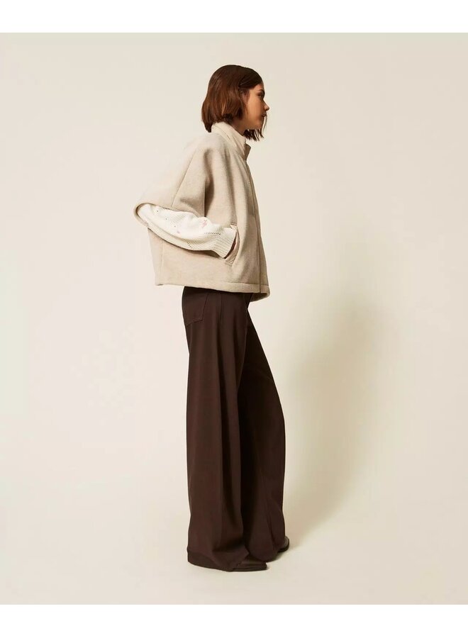Wool poncho beige