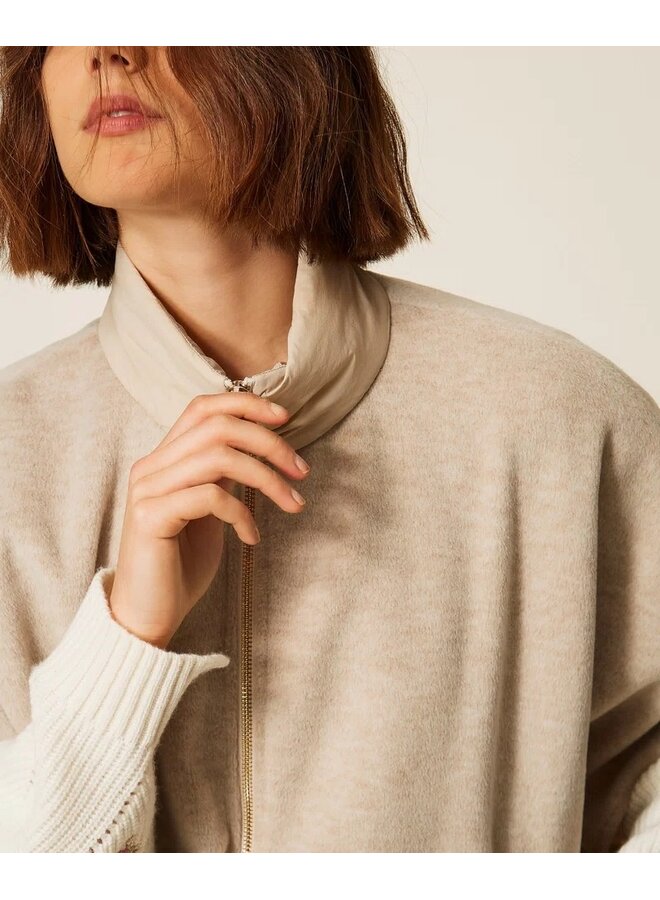 Wool poncho beige