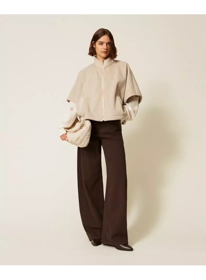 Wool poncho beige