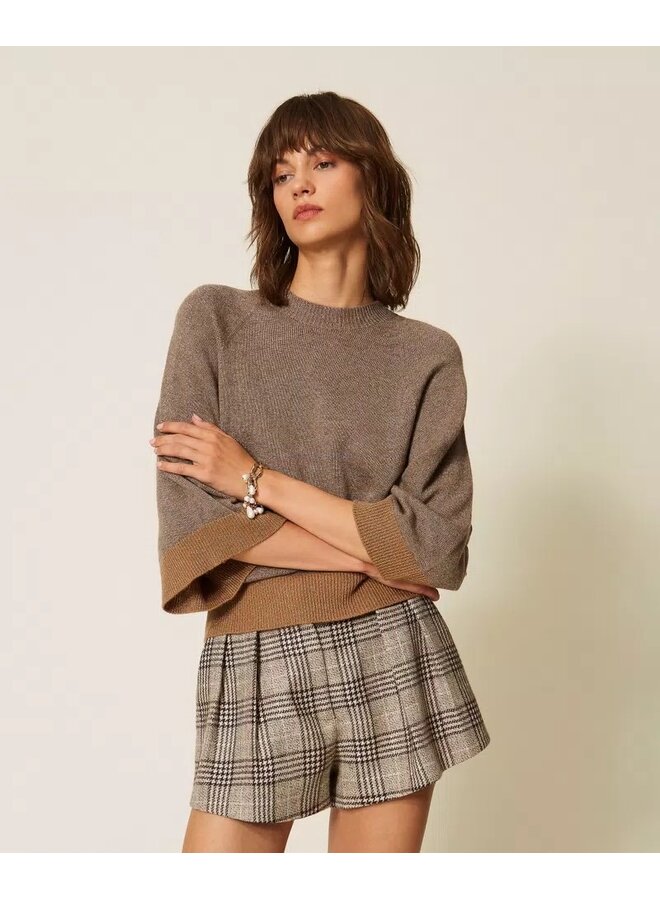 Jumper Silver Taupe/"Tobacco Brown"