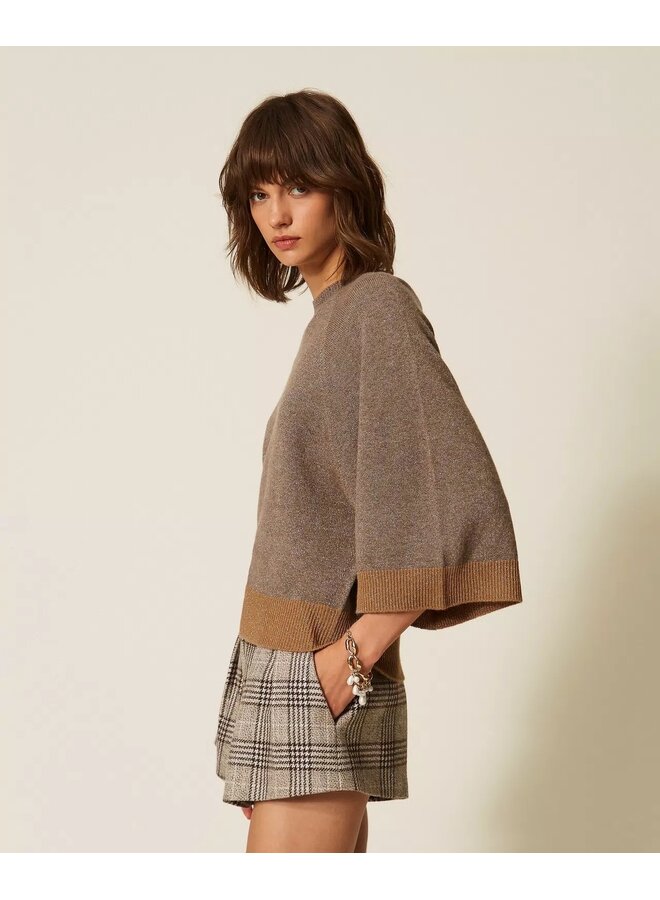 Jumper Silver Taupe/"Tobacco Brown"